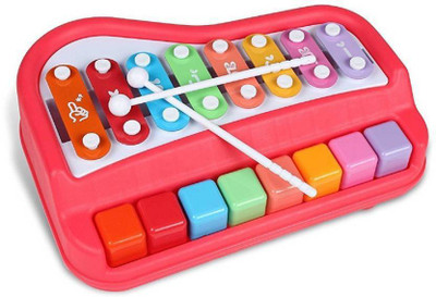 

TOYBIN 2 In 1 Piano Xylophone for Kids, Educational Musical Instruments Toyset for Babies, Toddlers(Pink)