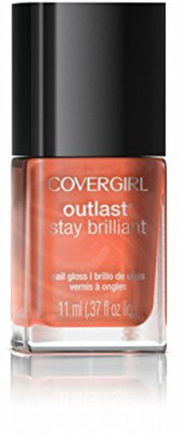 

Cover Girl Outlast Stay Brilliant Nail Gloss Totally Tulip 35, .37 oz Peach