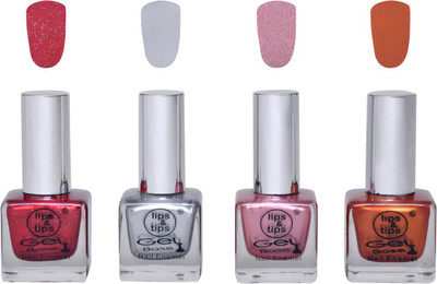 

Lips & Tips Premium Collection Exclusive Nail Paints -Cherry Sparkle, Silver Shine, Pink Lustre, Burnt Orange (Pack of 4) Cherry Sparkle, Silver Shine, Pink Lustre, Burnt Orange(Pack of 4)