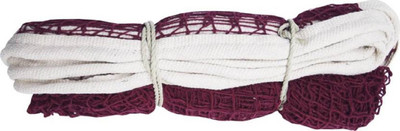 Netco Power Cotton Solid Quality 300 No Badminton Net(Maroon)