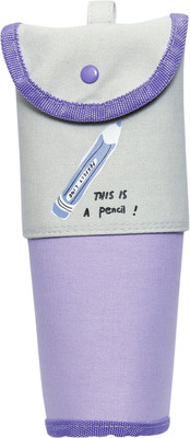 

ERA INNOVATIVE GIFTING Grey Ruler Design Art Canvas Pencil Box(Set of 1, Purple)