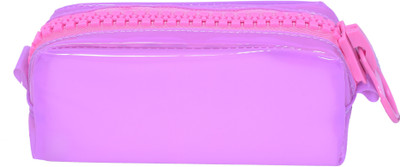 

Era Innovative Gifting Boys And Girls Zipper Lock Bags Candy Art Polyester Pencil Box(Set of 1, Purple)