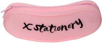 

ERA INNOVATIVE GIFTING Student Pencil Bag-Light Pink Creative Cute Banana Silicone Coin Purse Art Artificial Leather Pencil Box(Set of 1, Pink)