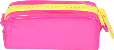 

Era Innovative Gifting Boys And Girls Zipper Lock Bags Candy Art Polyester Pencil Box(Set of 1, Pink)