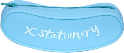 

ERA INNOVATIVE GIFTING Student Pencil Bag-Sky Blue Creative Cute Banana Silicone Coin Purse Art Artificial Leather Pencil Box(Set of 1, Blue)