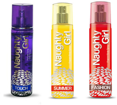 

Naughty Girl TOUCH, SUMMER & FASHION Perfume Spray for Women- (Set of 3) (135ml each) Perfume - 135 ml(For Women)