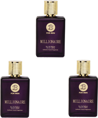

Lyla Blanc MILLIONAIRE Perfume Spray for Men- Pack of 3 (100ml each) Eau de Parfum - 300 ml(For Men)