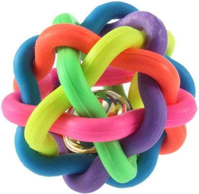 

Petlicious & More Best Quality Pet Dogs & Puppies Rainbow Small Size Ball with Bell Inside Chew Toy Play Toy for Dogs & Puppies Rubber Ball, Chew Toy, Fetch Toy, Rubber Toy, Training Aid For Dog