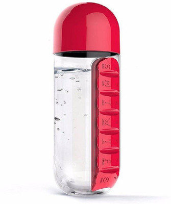 

FUTUREWIZARD 7 days Medicine Water Bottle 1 week 600 ml Combine Daily medicine Organizer water bottles Pill Box Pill Box(Multicolor)