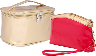 

MPK PERFECT Pack ot 2 Women's Cosmetic Bag with Pouch Cosmetic Bag(Multicolor)