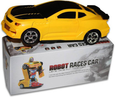 

Kids Converting Car to Robot Transformer(Yellow)