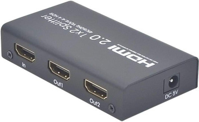 

Microware HDMI 2.0 HDR HDMI Splitter 1x2, Ultra HD 4K@60Hz Resolution with HDR YUV 4:4:4 and HDCP2.2, Metal Shell 3D HDMI Splitter Media Streaming Device(Black)