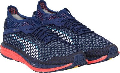 

Puma Speed IGNITE NETFIT Walking Shoes For Men(Multicolor, Blue depths-fiery coral-nrgy turquoise