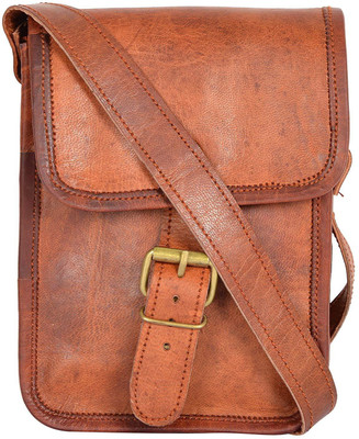 

Anshika International Boys & Girls Casual Brown Genuine Leather Sling Bag