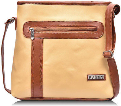 

Aisna Women Casual Beige, Tan PU Sling Bag