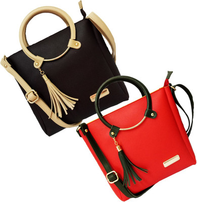 

bandicoot Women Casual, Formal, Sports, Evening/Party Red, Brown PU Sling Bag, Brown;red