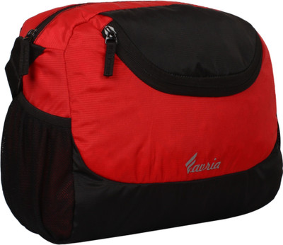 

Favria Men & Women Casual Red, Black Polyester Sling Bag, Black;red