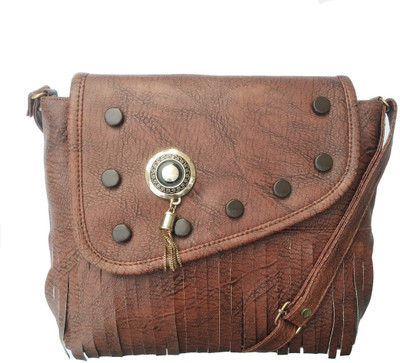 

AVS Women Evening/Party, Casual Maroon PU Sling Bag