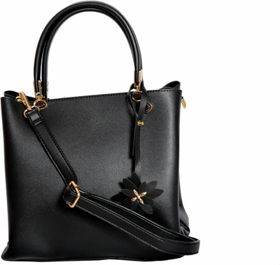 

spitzer Girls Casual Black PU, Synthetic Leather Shoulder Bag