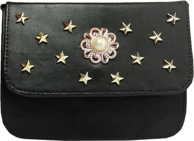 

Mango star Girls Casual Black Rexine Sling Bag
