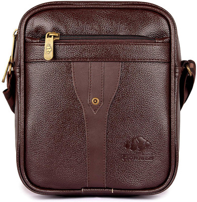 

The Clownfish Men & Women Casual, Evening/Party Brown Leatherette Sling Bag
