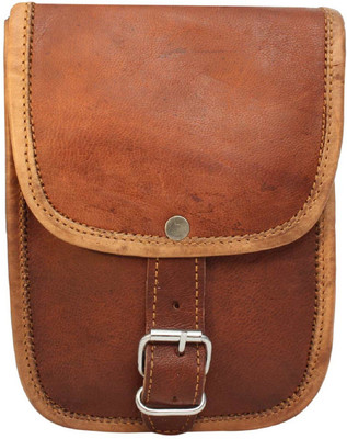 

RSN Boys & Girls Casual Brown Genuine Leather Sling Bag