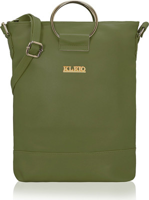 

Kleio Women Casual Green PU Sling Bag