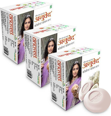 

anuved 3 Coconut Kokum Butter 125gm Herbal Soap(375 g, Pack of 3)