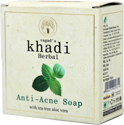

Vagad's Khadi Tea Tree With Aloevera Anti-Acne Soap(100 g)