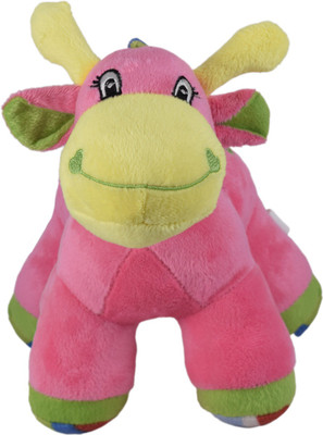 

Ultra Colourful Baby Giraffe Soft Toy With Sound - 9 inch(Pink)