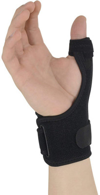 

Krikish Universal Thumb Spica Splint Support Wrist Stabiliser for Sprain and Arthritis Finger Support (, Black