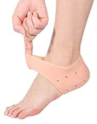 

Royal Decor Silicone Gel Heel Pad Socks For Heel Pain Relief, Cracked Heels Repair Foot Care Heel Support (, Brown