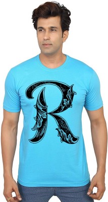 Aseria Printed, Graphic Print, Typography Men Round Neck Light Blue T-Shirt