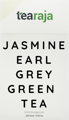 

Tearaja Jasmine Earl Grey Green Tea 100 GMS | Contains- 100 % Natural Jasmine Flower, Bergamot Orange Green Tea(100 g, Vacuum Pack)