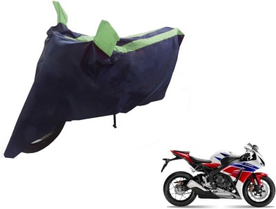 NIKS Two Wheeler Cover for Honda(CBR 1000RR, Black, Green)