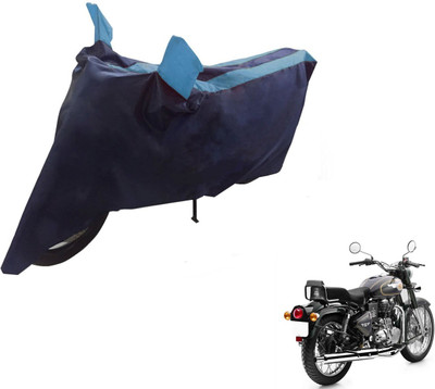 NIKS Two Wheeler Cover for Royal Enfield(Bullet 500, Black, Blue)