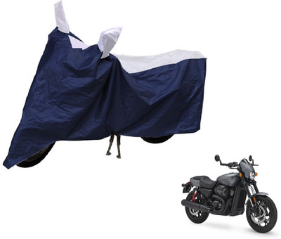 Auto Hub Two Wheeler Cover for Harley Davidson(Blue, Silver)