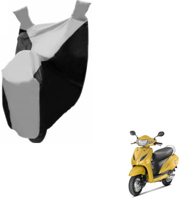 NIKS Two Wheeler Cover for Honda(Activa 5G, Black, Silver)