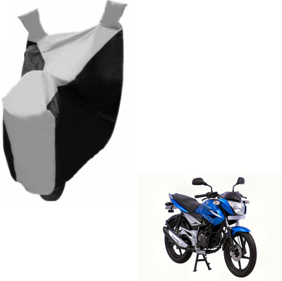 NIKS Two Wheeler Cover for Bajaj(XCD 125cc, Black, Silver)