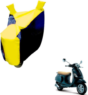 NIKS Two Wheeler Cover for Universal For Bike(Piaggio Vespa, Black, Yellow)