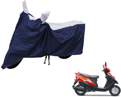 Auto Hub Two Wheeler Cover for Mahindra(Flyte, Blue, Silver)