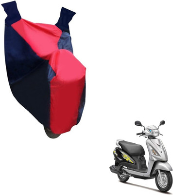 NIKS Two Wheeler Cover for Suzuki(Swish, Black, Red)