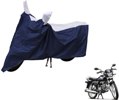 Auto Hub Two Wheeler Cover for Hero(Splendor Pro, Blue, Silver)