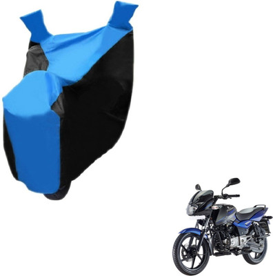 NIKS Two Wheeler Cover for Bajaj(Pulsar 150 DTS-i, Black, Blue)