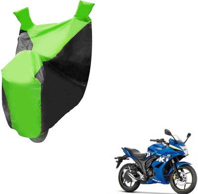 NIKS Two Wheeler Cover for Suzuki(Gixxer SF, Black, Green)