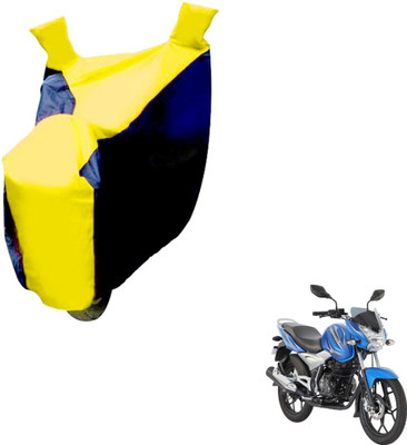 NIKS Two Wheeler Cover for Bajaj(Discover 125 DTS-i, Black, Yellow)