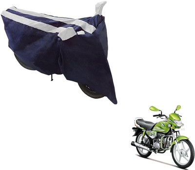 NIKS Two Wheeler Cover for Hero(HF Deluxe, Black, Silver)