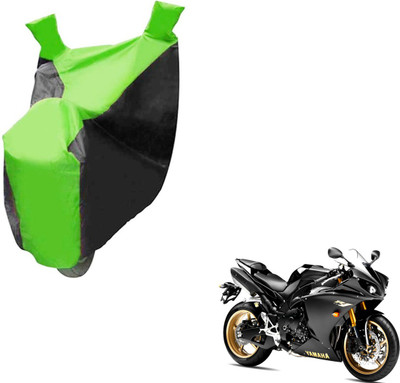 NIKS Two Wheeler Cover for Yamaha(YZF R1, Black, Green)