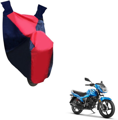 NIKS Two Wheeler Cover for TVS(Victor GLX, Black, Red)