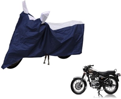 NIKS Two Wheeler Cover for Royal Enfield(Electra Delux, Blue, Silver)